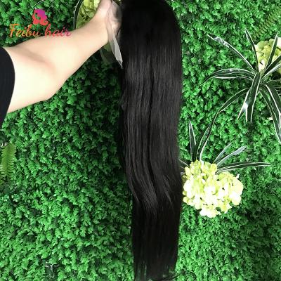 China 13x4 Lace Headband Indian Grade Wigs Brazilian Silky Straight Straight Raw Indian Grade Feibuhair Natural Unprocessed Wave Hair Extension 10A for sale