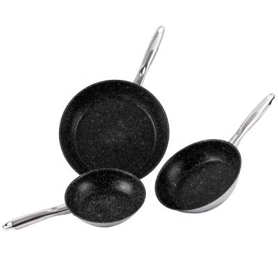 China Sustainable stainless steel frying pan set for sale