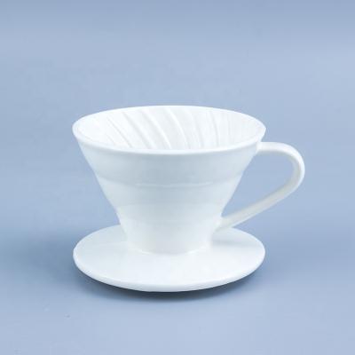 China Sustainable Coffee Filter Pour Over Spout Coffee Spout Motor V60 Style Ceramic Coffee Filter Cup for sale