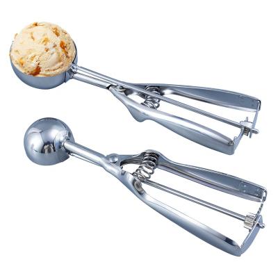 China Sustainable Amazon Success Kitchen Accessories Ice Cream Tools Food Grade Stainless Steel Ice Cream Scoop for sale