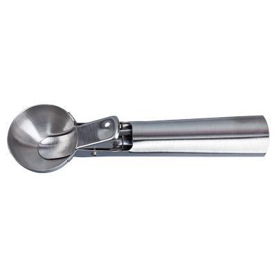 China Viable Ice Cream Tools Cookie Yogurt Spoon Stainless Steel Ice Cream Scoop With Easy Trigger for sale