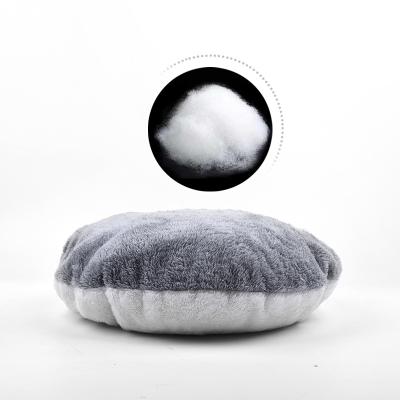 China Breathable Mechanical Luxury Fluffy Soft Donut Round Pet Cat Dog Sleeping Bed Nest Wash With Pillow for sale