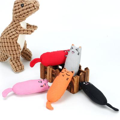 China Viable Funny Interactive Plush Cat Toy Pet Catnip Chewing Toy Teeth Grinding Interactive Claw for sale