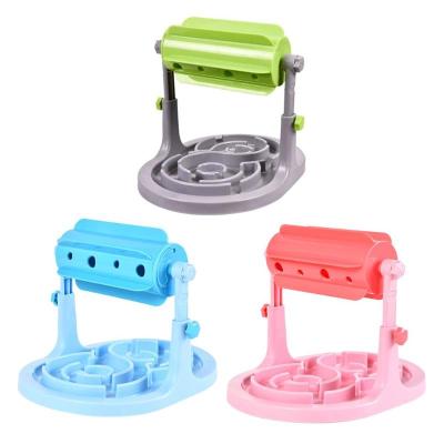 China Sustainable Plastic Food Rollers Slow Feeder Slow Feeder Cats Puzzle IQ Interactive Pet Toy for sale