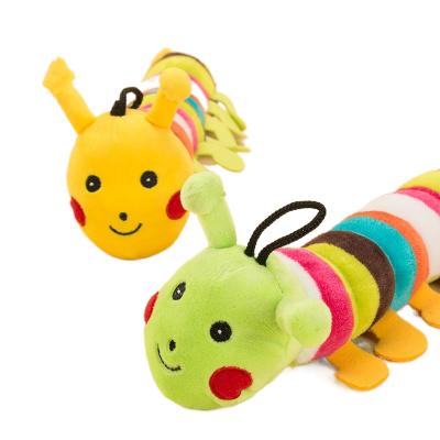 China Durable Popular Carpenterworm Dog Fleece Funny Bite Resistant Colorful Squeaky Chew Toy for sale