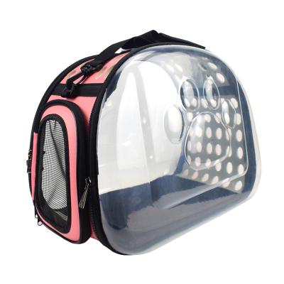 China Transparent Breathable Pet Window Cat Transport Carrier Bag for sale