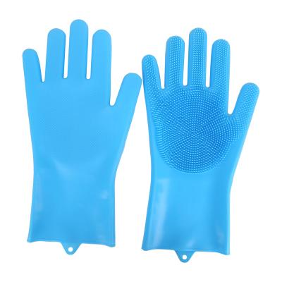 China Sustainable Universal Silicone Pet Hair Remove Gloves Dog Brush Glove Long For Grooming for sale