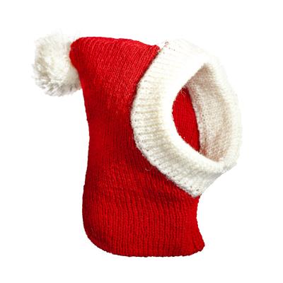 China Knitting Accessories Stocked Wool Dog Headdress Costume Christmas Cat Hat for sale