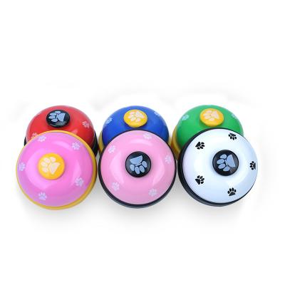 China Plastic Pet Basic Mulitcolor Paw Print Dog Cat Agility Training Viable Clicker Bell for sale