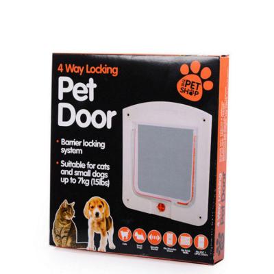 China 4 Way Viable Lockable Door for Cat Puppy Dog Security Flap Door Gate for sale