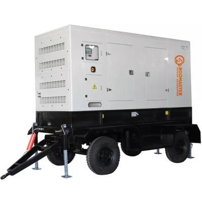 China 50kw to 500kw Mobile Trailer Diesel Power Generator With Wheels and Canopy AC for sale