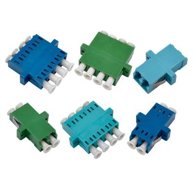 China Telecom Network LC UPC/APC Single Mode Multimode Fiber Optic Adapter / Coupler With Clamp for sale