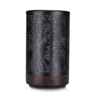 China Iron Art Diffuser Cool Mist Ultrasonic Mini Essential Oil 100ml Aroma Diffuser Iron Cool Humidifier for sale