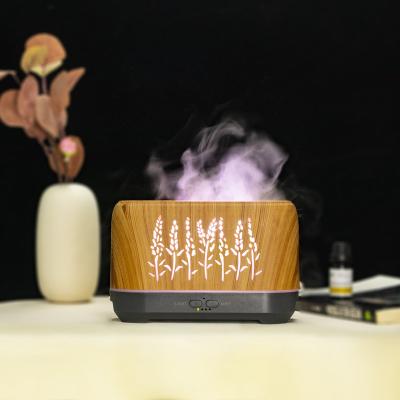 China Cool Fire Ultrasonic Humidifier Diffuser Aroma Flame Electric Yixuan Difusor Essential Oil Flame Diffusers for sale