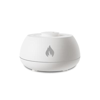 China Feel Comfortable Customized USB Flame Ultrasonic Aroma Diffuser Essential Oil 130ml Scent Diffuser Humidifier with Color Night Light for Home for sale