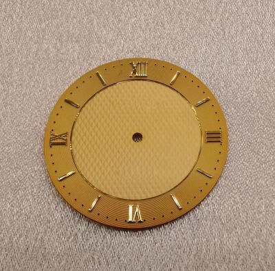 China Brass Watch Face Parts Logo Blank Custom Embossed Watch Face With Metal Stickers for sale