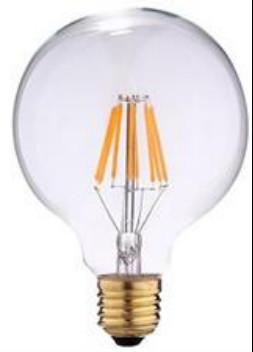 China LED Filament 6w G80 600 Lumen LAMP Retro Saving Energy Indoor Chips Transparent Glass Bulb House Office Used EU Model for sale