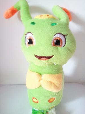 China Plush Caterpillar Stuffed Toy Insect Green Toy Holiday Gift Present 35cm Hanging Toy Present PP Cotton INSIDE Present for sale