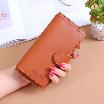 China Korean Anti-theft Wallet Ladies Handbags PU Leather Multifunctional Long Card Slot Wallet Minimalist Card Holder Wallet For Women for sale