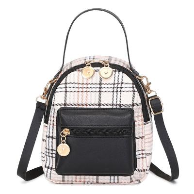 China Fashion Zipper Designer Handbags Lady Messenger Bag PU Plaid Anti-theft Women Shoulder To Bag Feminine Handbag Women Backpack Bags for sale