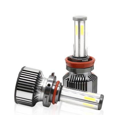 China Aluminum N6 6 - Sides Car Led Headlight Bulb 880 / 881 H1 H4 H7 6000LM Led Car Lights for sale