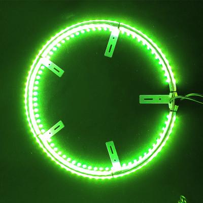 China Red Brake Light / Amber Turn Signal Light RGB Controlled Led Car Wheel Rings Lights 14.5 Piece 15.5 17inch for sale