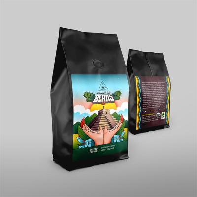 China Custom Logo Printed Coffee Stand Up Coffee Bag For Coffee Ziplock Bean Plastic Packaging Reusable Gold Pouches 500g 1kg 25kg for sale