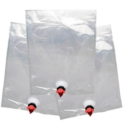 China BIODEGRADABLE hot sale bag in box empty water dispenser bag / wine BIB bag in box with tap valve for sale