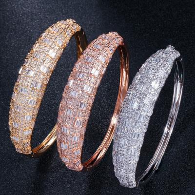 China Fashion Cubic Zirconia Bracelet Bangle Chain Bracelets For Women Gold Silver Color Hand Chain CZ Bracelet Jewelry for sale