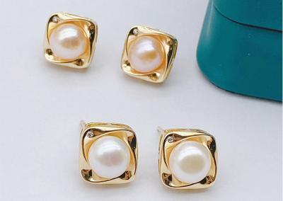 Китай Fashion Romantic Pearl Earrings Natural Pearl Earring Jewelry Zircon Gold Drop Earrings for Women Earrings Wedding Gift продается