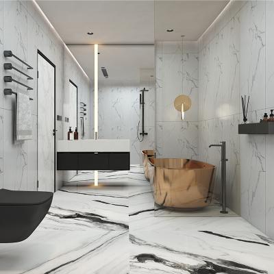 China Modern volakas white rustic tile rugged surface and antislip 600x1200 shower room wall and floor tile for  villa for sale