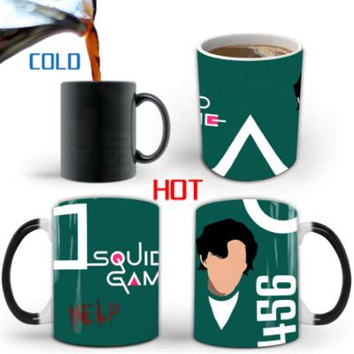 China Sustainable Squid Game Mug - Sublimation Masks 15 oz Customized Magic Mugs Color Change Mug For Gifts for sale