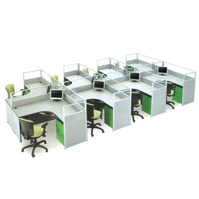 China Modern Office Furniture Cubicle Workstation with Cabinet 4, 6, 8 Person Call Center Modular Workstation for sale