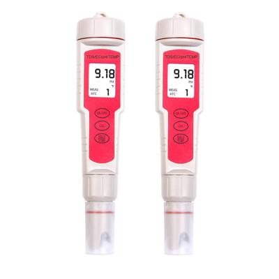 China Waterproof PH/TDS/EC/Temperature Meter 4 in 1 Digital Water Quality Monitor Tester for Swimming Pools Aquariums 210mm*80mm*50mm for sale