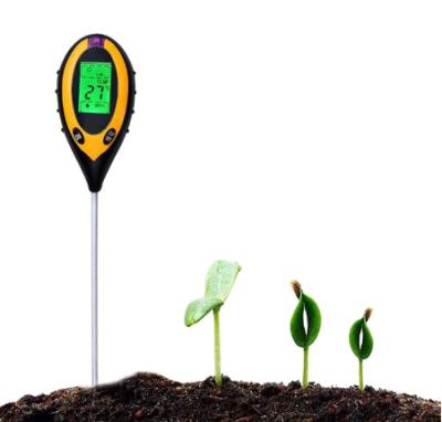 China 4 in 1 Digital Soil Moisture Meter Sunlight pH Soil pH Meter Tester LCD Display Temperature for Garden Plants 32*6*3.8cm for sale