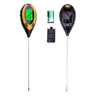 China New Multifunctional Soil Temperature PH Moisture Tester Meter Light Four-in-One Soil pH Meter 32*6*3.8cm for sale