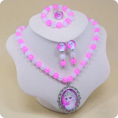 China Cute Children Jewelry Set Girls S11062 Cartoon Children Jewelry Set Plastic Girls for sale