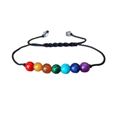 China BN5192 new FASHIONABLE design 7 chakra stone beads bracelet, handmade braided bracelet for sale