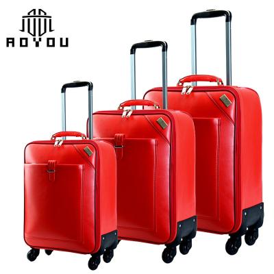 China Multifunctional Red PU Luggage Traveler Small Bag With Low Price for sale