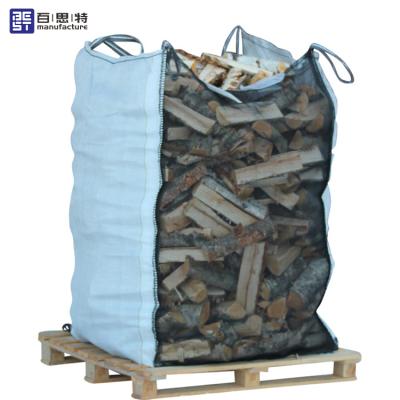 China Breathable Bag 1500 L Custom Breathable Firewood Bags For Packing And Storage Onion 1000kg Ventilated Jumbo Bags Te koop