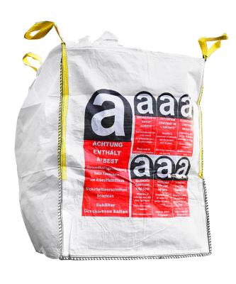 中国 Best price UN fibc big plastic containers ton bag dimensions waterproof bags ANTISTATIC asbestos big bag 販売のため