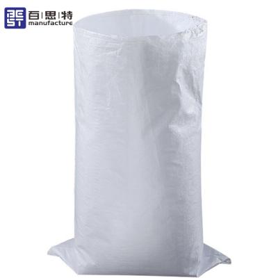 China 25kg 50kg Moisture Proof White Polypropylene Woven Sand PP Sack Empty Bags For Flood Control Te koop