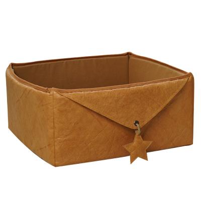 China 2023 New Custom Durable Waterproof Imported Kraft Paper Pet Nest Cat Nest Four Seasons Universal Sleeping Pet Bed Viable for sale