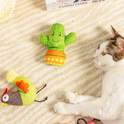 China 2023 New Viable Wholesale Grinding Toys Cat Supplies Plush Catnip Forest Series Cat Toys Self-Playing for sale