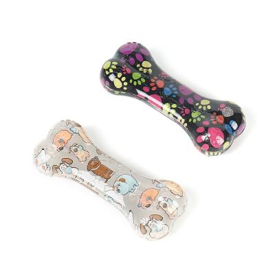 China 2023 New Viable Customized Cartoon Pet Toys Printing Healthy Bone Toys Teeth Cleaning TPR Teeth Toys for sale