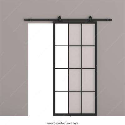 China Exterior Hardwar Stai Decoration HODOR SG13 Good Price Half Glass Sliding Barn Door Hardware Sliding Shower Glass Door for sale