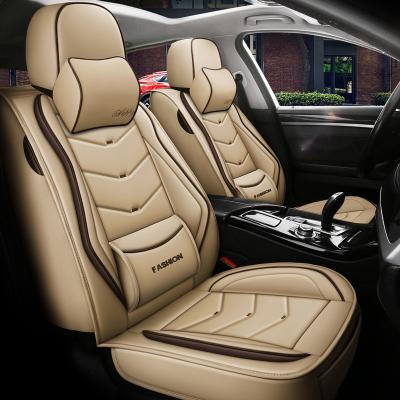 China Sports Leather Car Seat Covers Full Set Luxury Seat Cover Sports Cushion Cover For Cars Universal Fit for sale