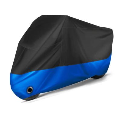 China Premium Waterproof and UV Protective Material OEM Made in China New Design 210D Oxford Motorcycle Raincoat Cover Keyhole All Season for sale