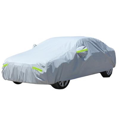 China Fashion Wholesale High Quality Prevent Sun Snow Rain Silver Aluminum Film Car Cover for sale