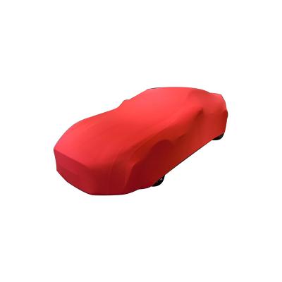 China UV Resistant Soft Stretch Elastic Spandex Fabric With Striped Fleece Car Cover for sale